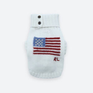 Ralph Lauren Pet Flag Wool-Blend Dog Sweater